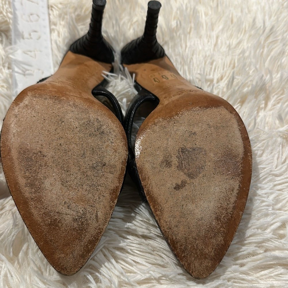 YSL BLACK LEATHER SANDALS- MAKE AN OFFER 🖤 - Picture 7 of 11